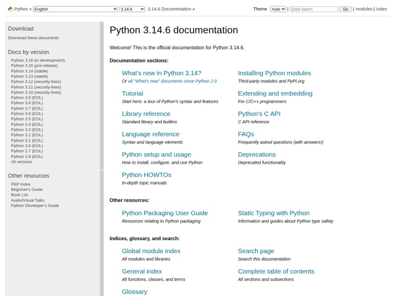 Python 3.14.6 官方中文文档